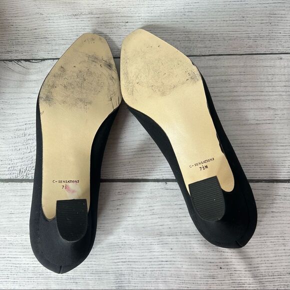 CALICO Sensation Women Black Fabric Slip on Pumps Size 7.5 - Picture 7 of 9